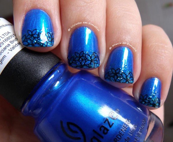 Unhas com Esmalte China Glaze Frostbite