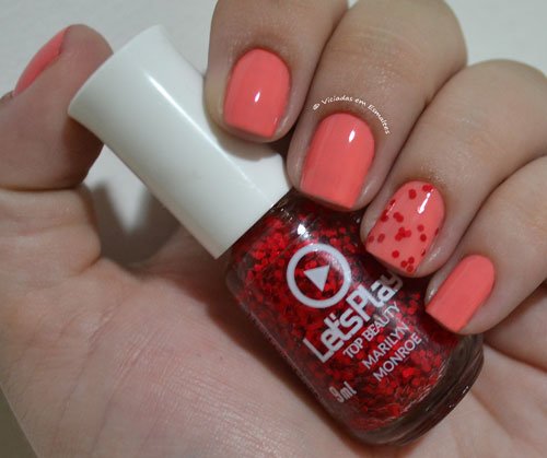 Unha Filha Única com Esmalte marilyn Monroe Top Beauty Let's Play