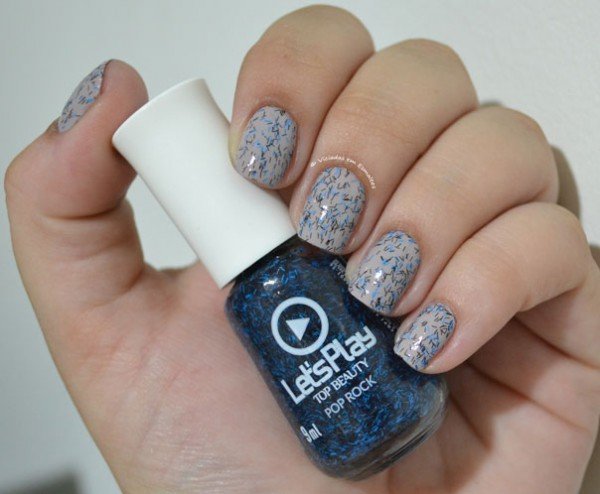 Unhas com Esmalte Top Beauty Pop Rock