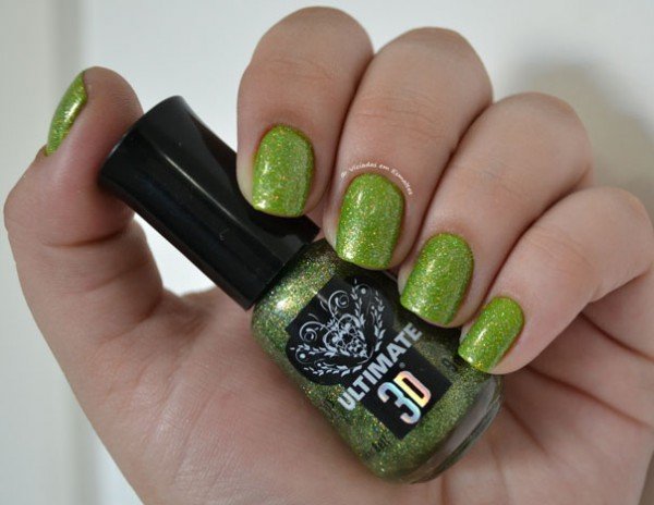Unhas com Esmalte Top Beauty 3D Tinkerbell