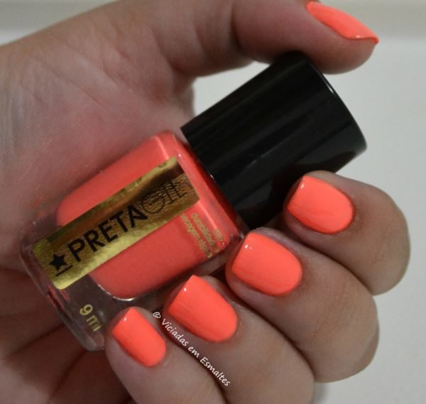 Esmalte Preta Gil Laranja Carnaval