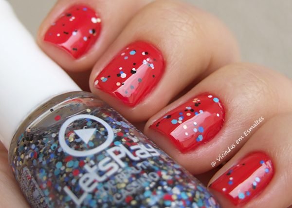 Esmalte Top beauty Cassino Matte Glitter Let's Play