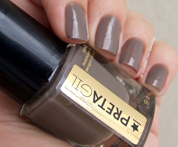 Esmalte Preta Gil Cinza Luxo