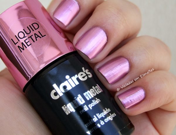 Esmalte Claires Liquid Metal Pink