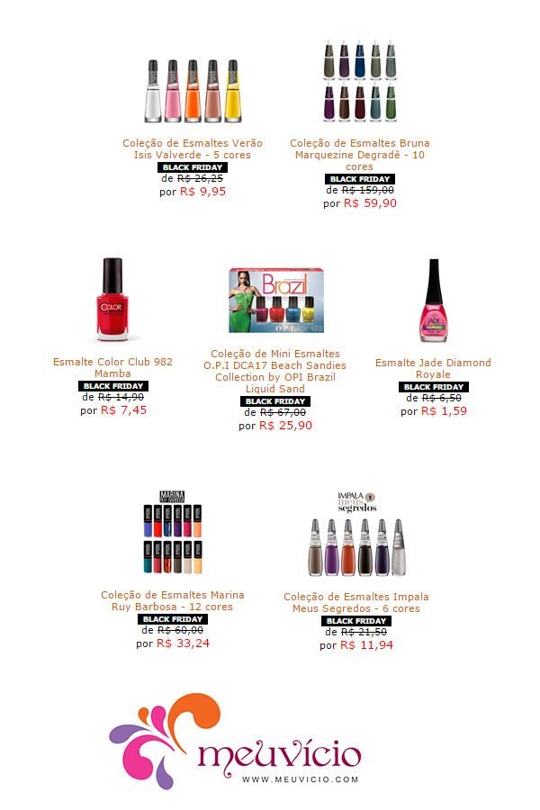 Ofertas de Esmaltes na Black Friday