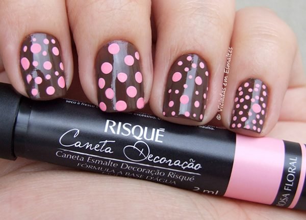 Unhas Decoradas com Caneta Risqué