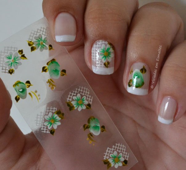 Unha Decorada Francesinha + Adesivo Artesanal Viciadas em Esmaltes Artesanato Japones ~ Unha Decorada Francesinha + Adesivo Artesanal Viciadas em Esmaltes