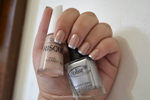 Francesinha Prata com Esmalte Nude