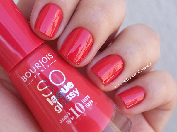 Testando o Esmalte Bourjois So Laque Glossy Prepp Hibiscus 