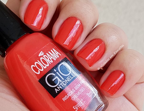 Testando o Esmalte Colorama Gio Antonelli Risadas Sem Fim