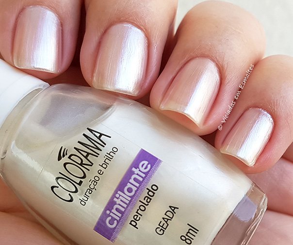 Unhas com Esmalte Colorama Geada