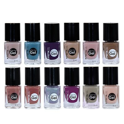 Esmaltes de Unhas Efeito Gel Preta Gil