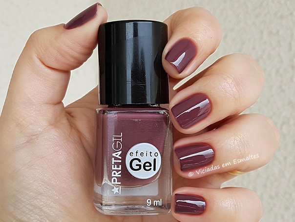 Esmalte de Unha Preta Gil Efeito Gel Forró