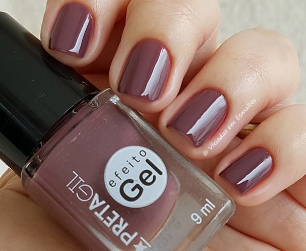 Testando o Esmalte Efeito Gel Preta Gil Forró