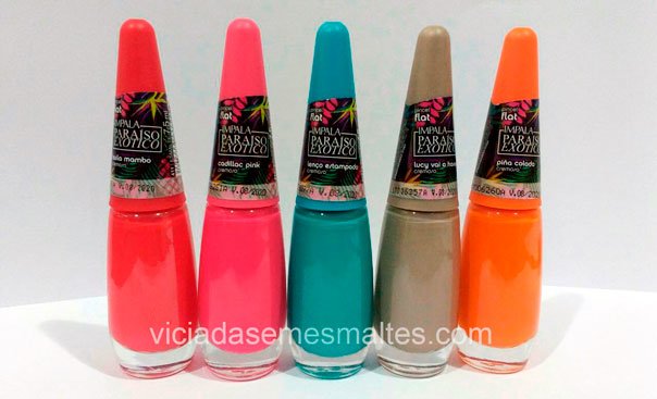 Esmaltes de Unha Impala Coleção Paraíso Exótico