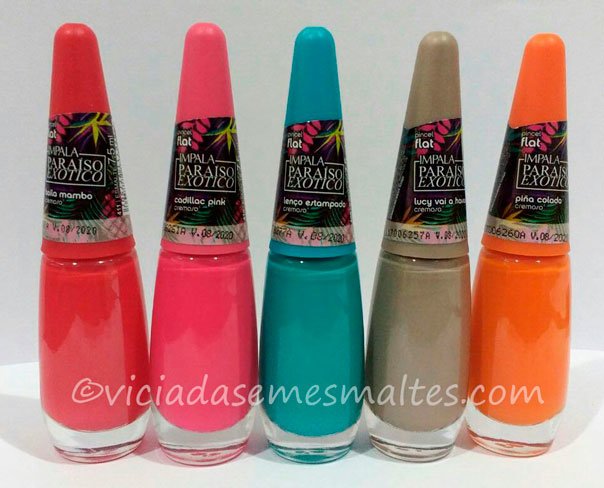 Esmaltes de Unha Impala Coleção Paraiso Exotico