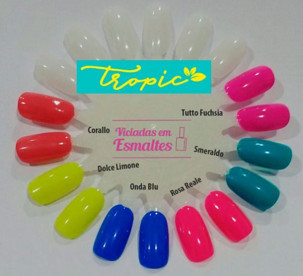 Swatches da Coleção de Esmaltes DNA Italy Tropic