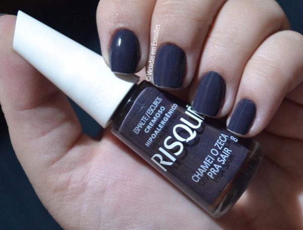 Testando mais um Esmalte Risqué Novos Escuros