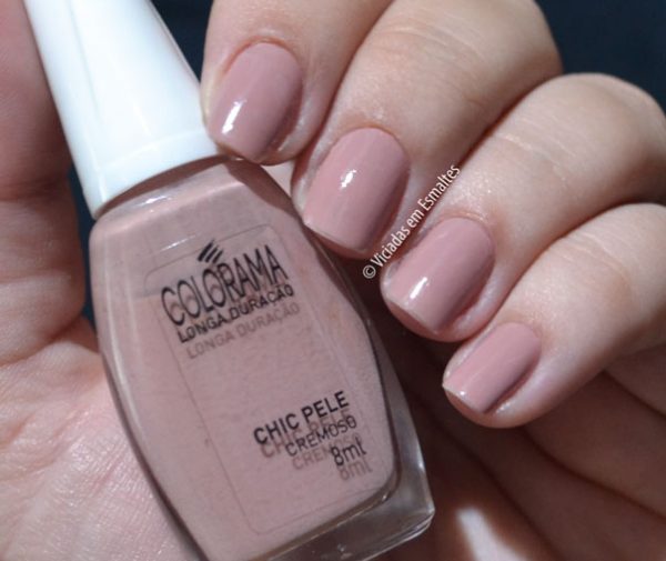 Teste com o Esmalte Nude Colorama Chic Pele